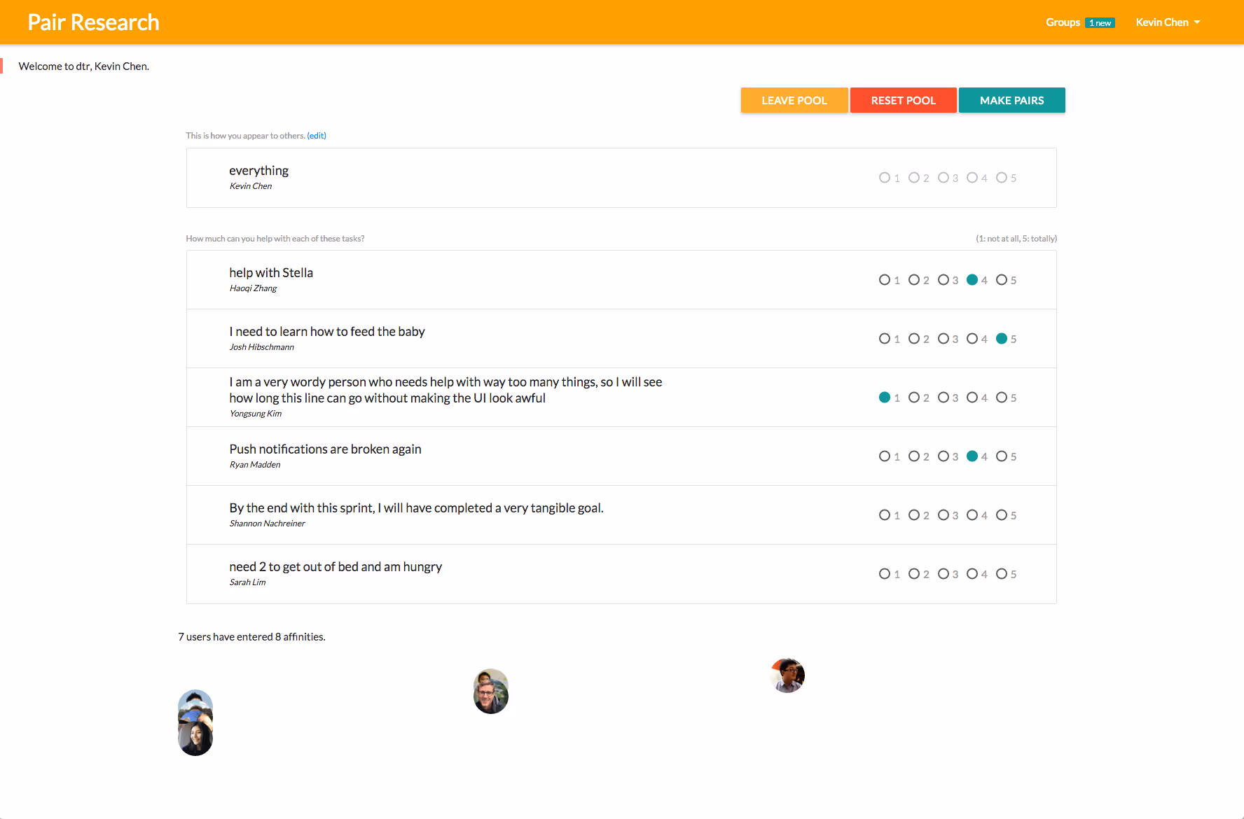 Example of Pair Research methodology in action